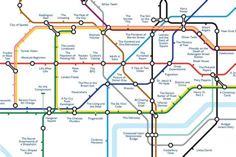 London Underground Map Redesigned With Literary Stops For Reading Addicts