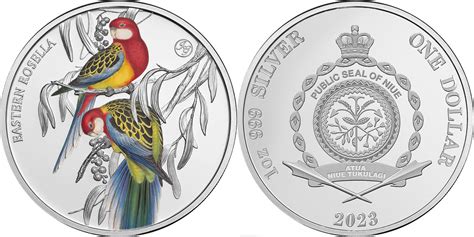 1 Dollar Eastern Rosella Birds Of Australia 1 Oz Silver Coin 1 Niue