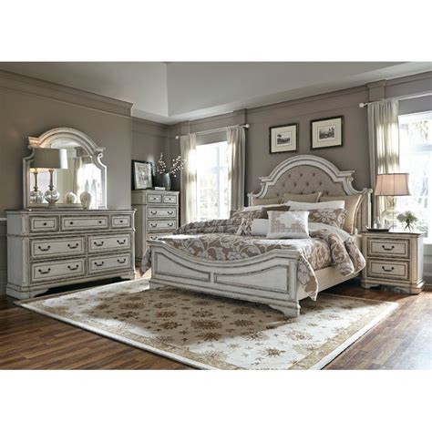 Browse our selection of bedroom furniture packages. Antique White Traditional 4 Piece King Bedroom Set ...