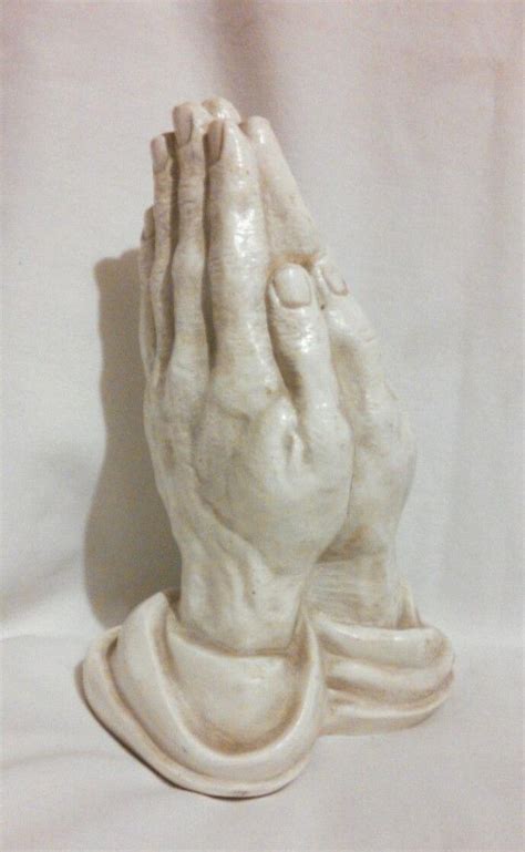 Vintage Praying Hands Statue Heavy Solid 922 1799588780
