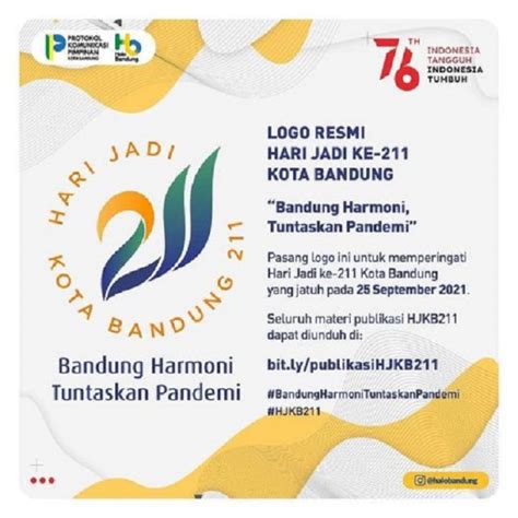 Logo Hari Jadi Kota Bandung Ke 211 Hasil Sayembara Diresmikan