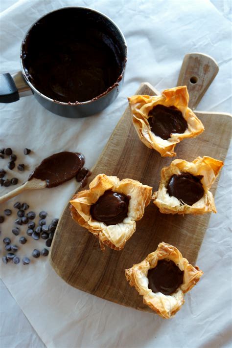 Check out our favorite recipes made with phyllo dough, including sweet tarts, cheesy appetizers, savory pies, and more. Dark Chocolate Custard Phyllo Cups | Recipe | Bite size ...