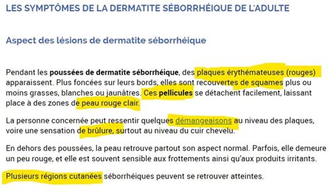 Le Site Ameli Sur La Dermatite Séborrhéique