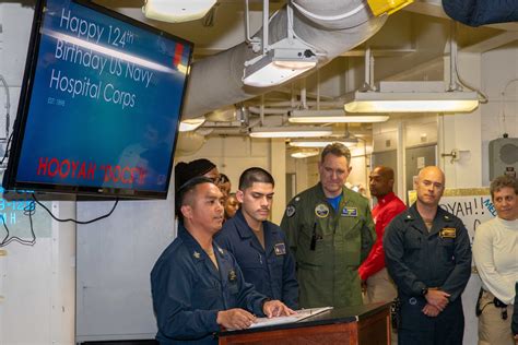 Uss Gerald R Ford Celebrates 124th Birthday Of Hospital Corpsman Rate