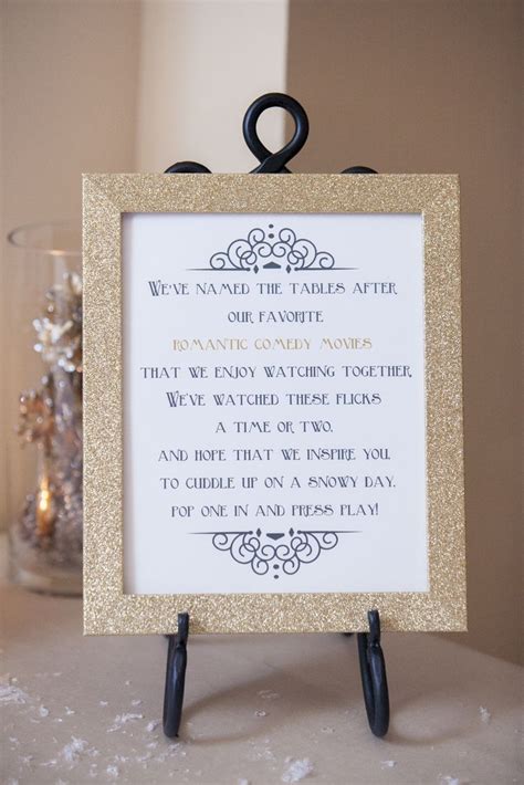 Gold Glitter Framed Wedding Sign Wedding Frames Wedding Signs