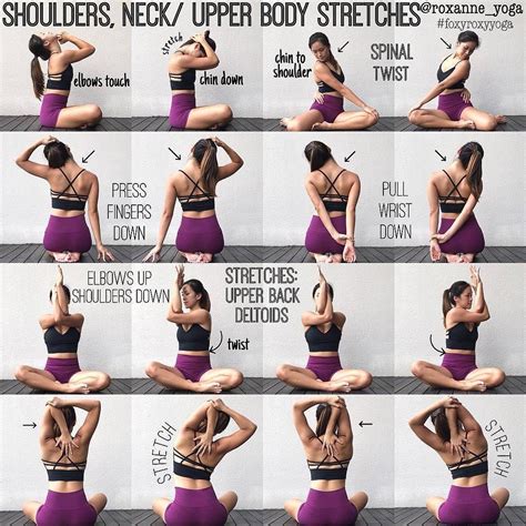 Shoulders Neck Upper Body Stretches Fitness Workouts Yoga Fitness Easy Yoga Workouts