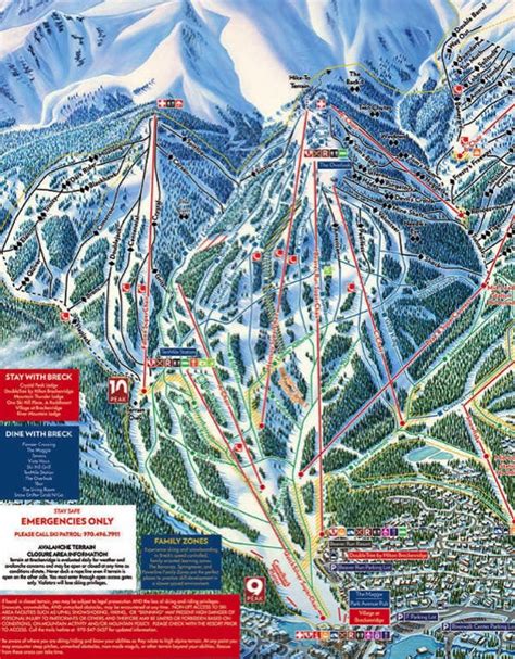 Colorado Ski Maps Breckenridge Resort Trail Map