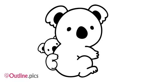 Koala Bear Outline Drawing Images Pictures