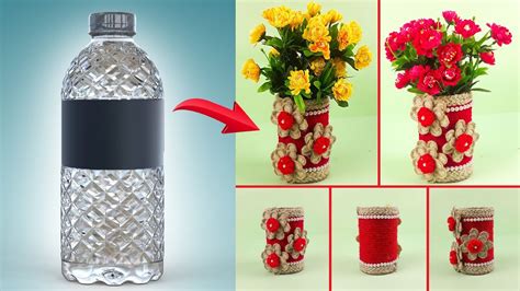 Flower Vase Making Idea Using Plastic Bottle Plastic Bottle Flower