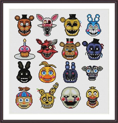 Freddy fazbear cross stitch patterns. Pin on Cross Stitching