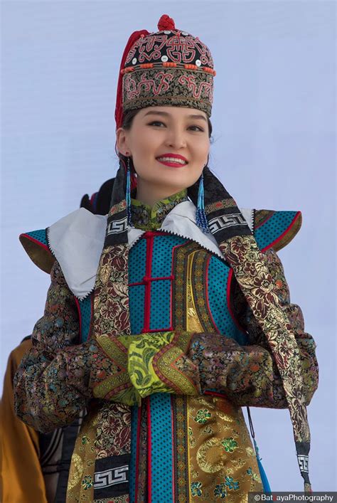 Mongolia Culture Naadam Festival A Mongolian Woman Wears