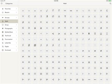 Symbols Unicode Keyboard App Voor Iphone Ipad En Ipod Touch
