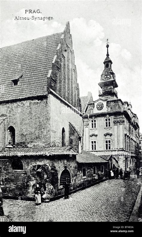 Postcard Of He The Old New Synagogue Staronová Synagoga Altneuschule