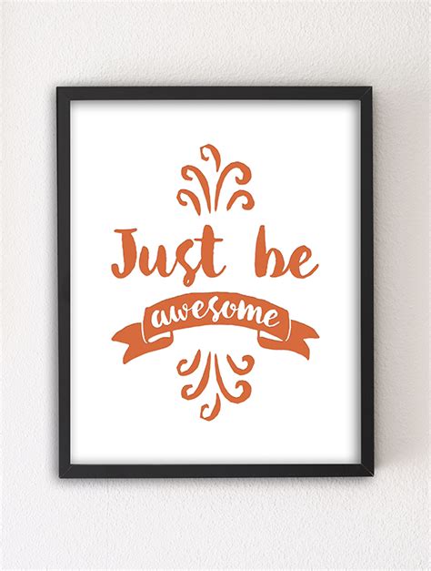 Just Be Awesome — 8x10 Art Print Sky Of Blue Cards