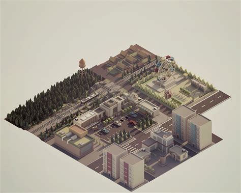 Artstation Low Poly City