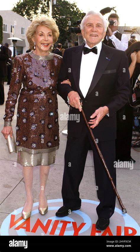 Kirk Douglas And Wife Anne Attend The Vanity Fair Oscar Party 2004 At