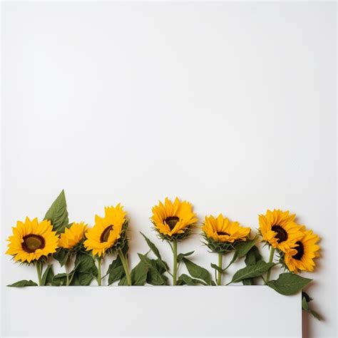 Premium Ai Image Minimalist Sunflower Art Radiant Beauty