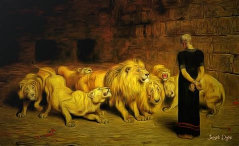 Daniel In The Lions Den Da Digital Art By Leonardo Digenio