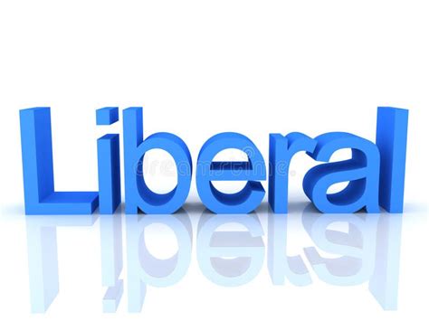 2236 3d Rendering Of Blue Text Saying Liberal Stock Illustration