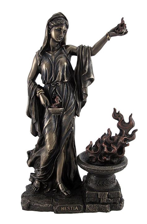 Veronese Design Greek Goddess Hestia Bronzed Statue Roman Vesta In 2023