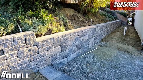 How To Build A Retaining Wall Stackable Mortar Less Youtube
