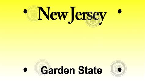 Vehicle Registration Renewal New Jersey License Plate