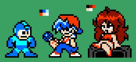 Aiden (oc) in friday night funkin'. Friday Night Funkin' Mega Man Sprites by MaxOKE on Newgrounds