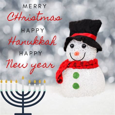 Merry Christmas Happy Hanukkah Happy New Year Etsy Kattyoosh