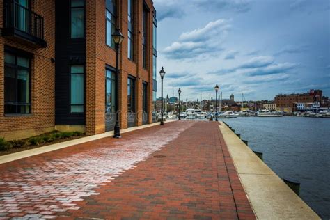 The Waterfront Promenade In Fells Point Baltimore Maryland Stock