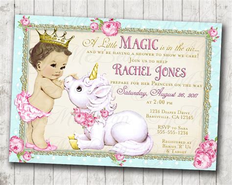 Create custom baby shower invitations to invite your friends and family to join you in celebrating the delightful moments. Unicorn Baby Shower Invitation - Baby Shower Invitation ...
