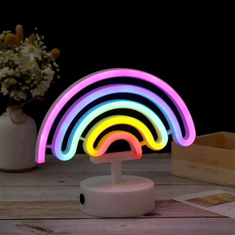 Rainbow Led Neon Lamp Rainbow Neon Lamp Rainbow Desk Lamp
