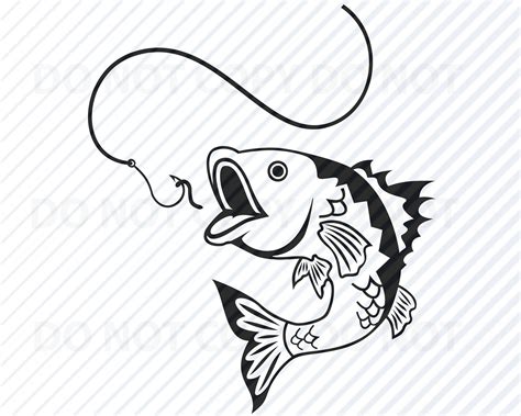 Bass Fishing Svg File For Cricut Image Fishing Silhouette Etsy