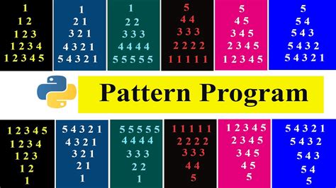 Number Pattern Part 2 Python Pattern Programs Youtube