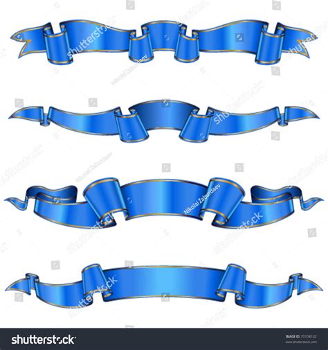 Blue Ribbon Collection Stock Vector Royalty Free 70108102 Shutterstock