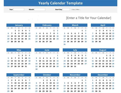 Free Printable 2021 Year At A Glance Calendar Ten Free Printable