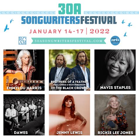 30a Songwriters Festival Announces Date First Round Lineup For 2022