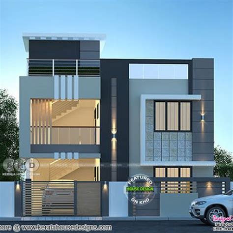 4 Bedrooms 2420 Sq Ft Duplex Modern Home Design Kerala Home Design