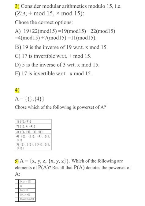 solved 3 consider modular arithmetics modulo 15 i e z15