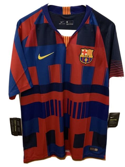 Nike Fc Barcelona 20th Anniversary Soccer Jersey 943025 456 Mens Large