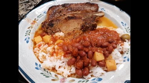 Spanish Style Fried Pork Chops And Rice And Beans Youtube