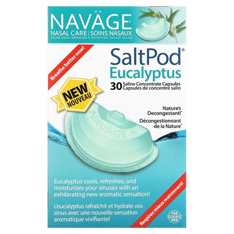 Navage Nasal Care Saline Nasal Irrigation Saltpod Eucalyptus 30