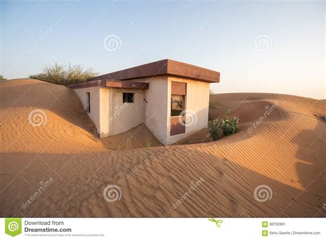 Abandoned Ghost Village In Arabian Desert Stock Image Image Of Aged