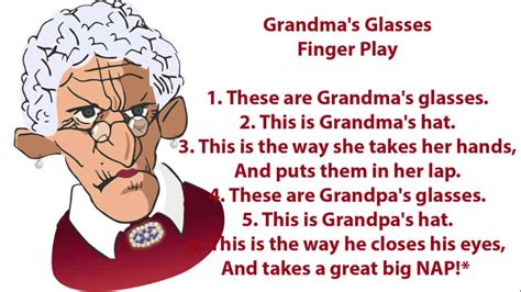 Grandmas Glasses Lyrics Finger Play Youtube
