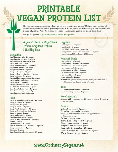 free downloadable vegan protein list for health and wellness ordinary vegan vegan protein