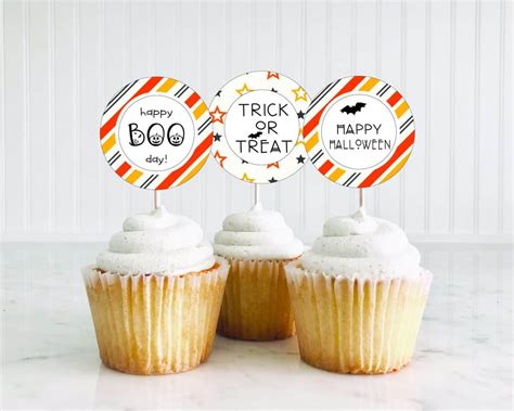 Free Printable Halloween Cupcake Toppers Shabby Mint Chic Party