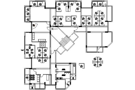 Floor Plan Of Building Drawing Details 2d View In Autocad Cadbull
