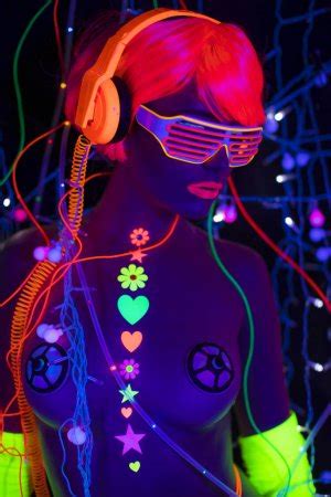 Glow Uv Neon Sexy Disco Female Cyber Doll Robot Electronic Toy Stock Photo By Dubassy