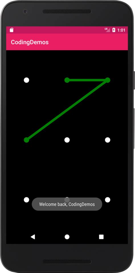 Android Pattern Lock Add Pattern Lock View To Your App Coding Demos
