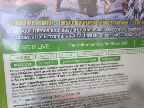 Borderlands The Pre Sequel Microsoft Xbox 360 2014 Low Gravity Gunfight 710425494055 Ebay