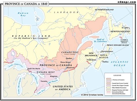 Провинция Канада 1840 году Библиотека Северная Америка Век девятнадцатый